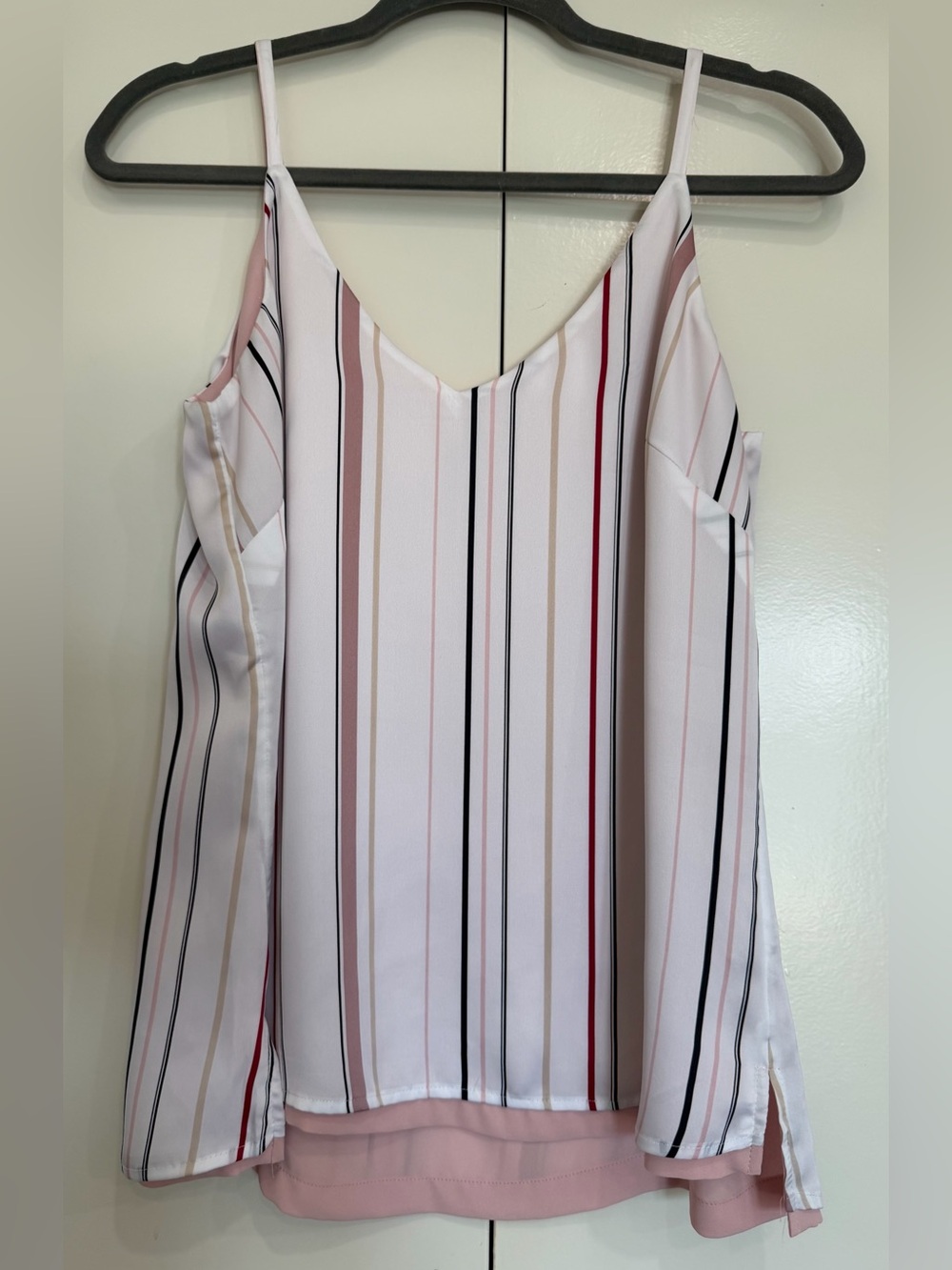 White House Black Market Reversible Striped Spaghetti Strap Blouse